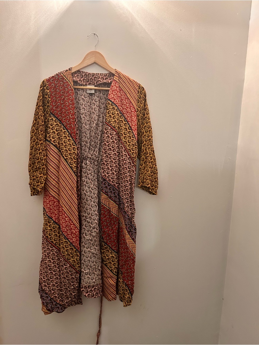 CAbi Mixed-Print Patchwork Long  - Red, Yellow, Brown
